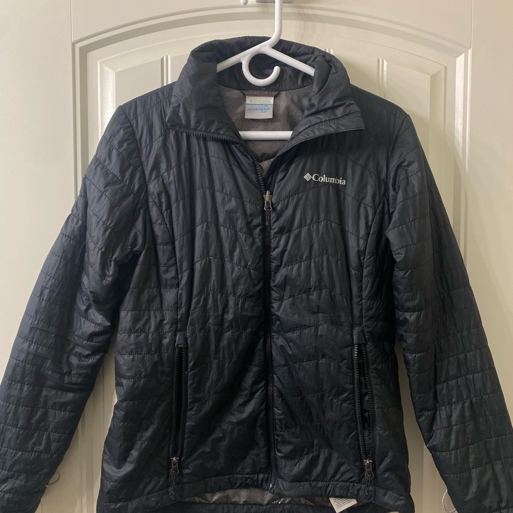 Columbia Omni-Heat Interchange Black Quilted Packable Puffer Jacket Zip S